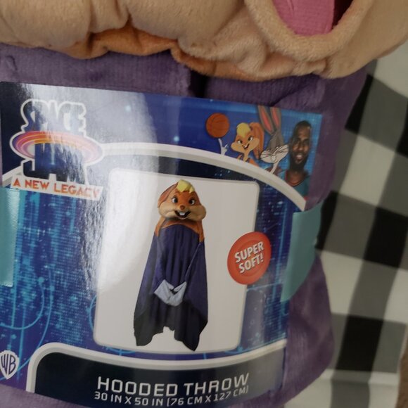 Space Jam Lola Bunny Hooded Throw 30 x 50 NEW - Picture 8 of 9